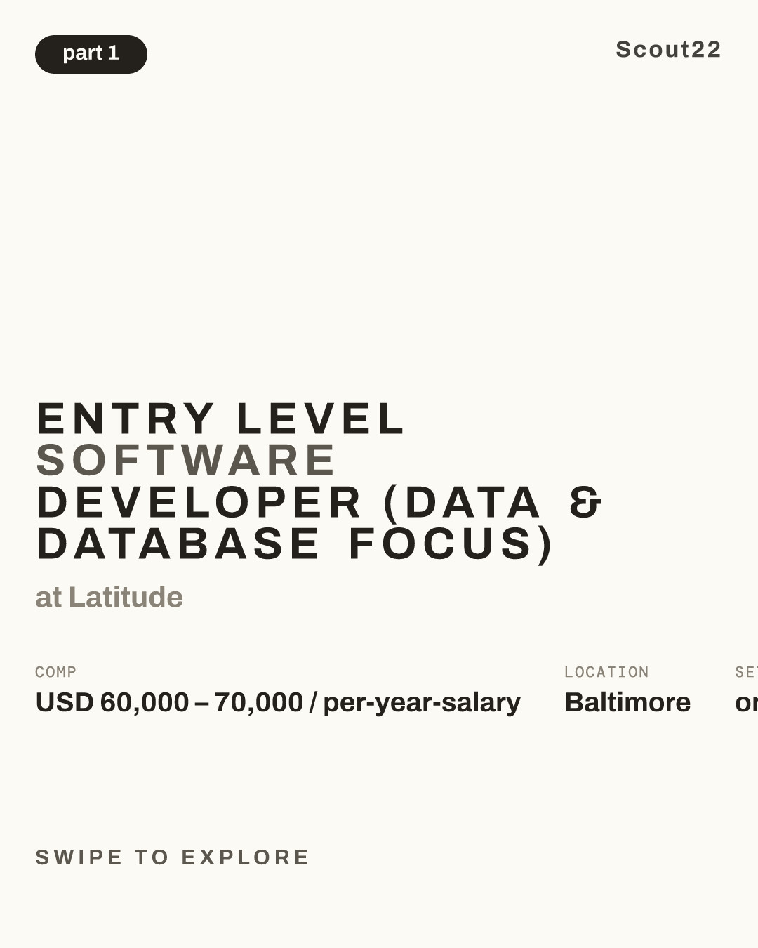 Entry Level Software Developer (Data & Database Focus) at Latitude