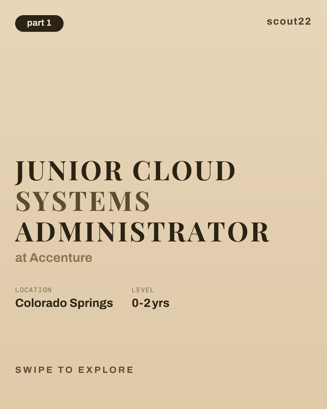 Junior Cloud Systems Administrator at Accenture