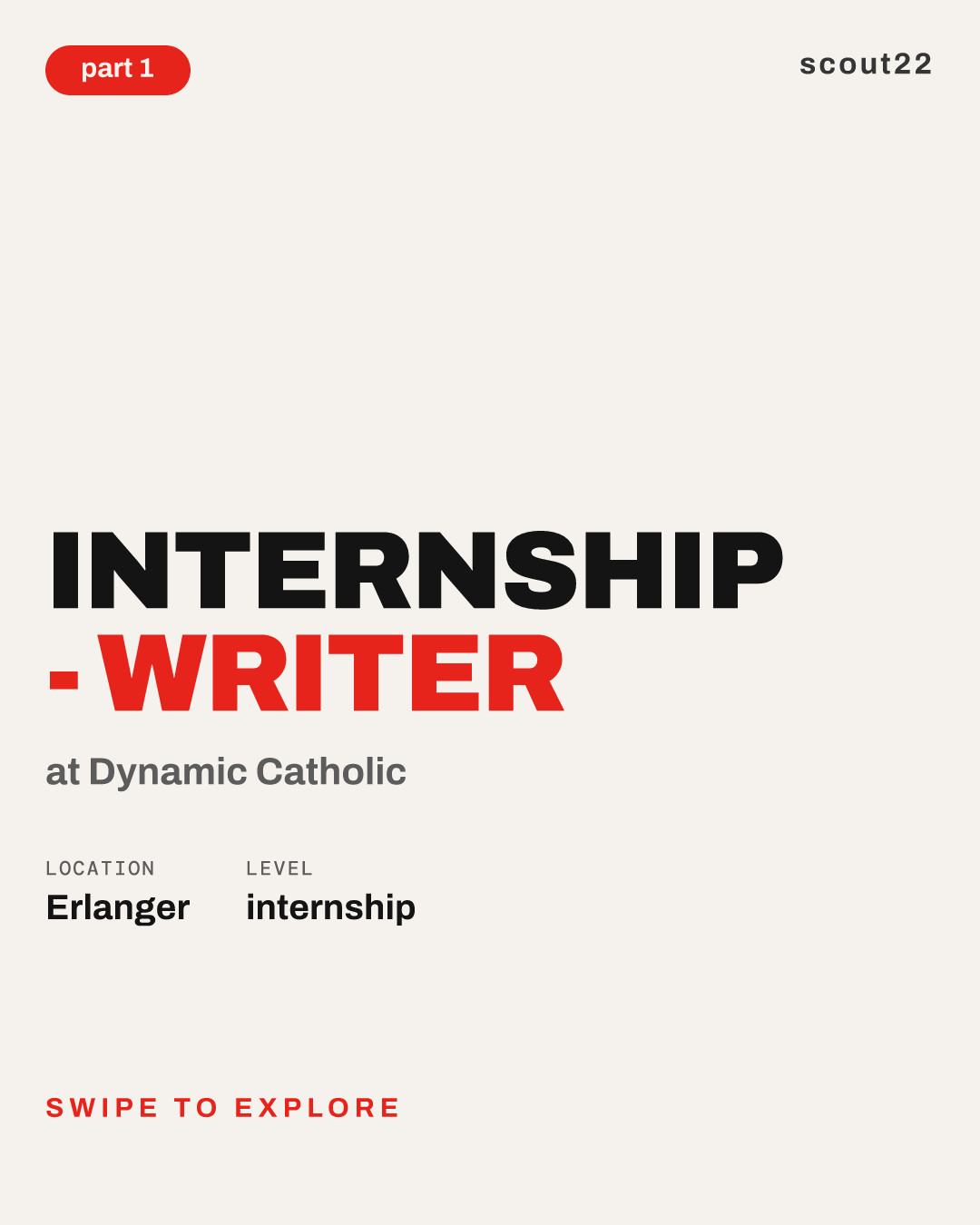 Internship - Writer at Dynamic Catholic
