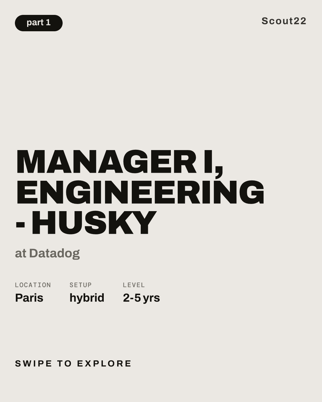 Manager I, Engineering - Husky at Datadog