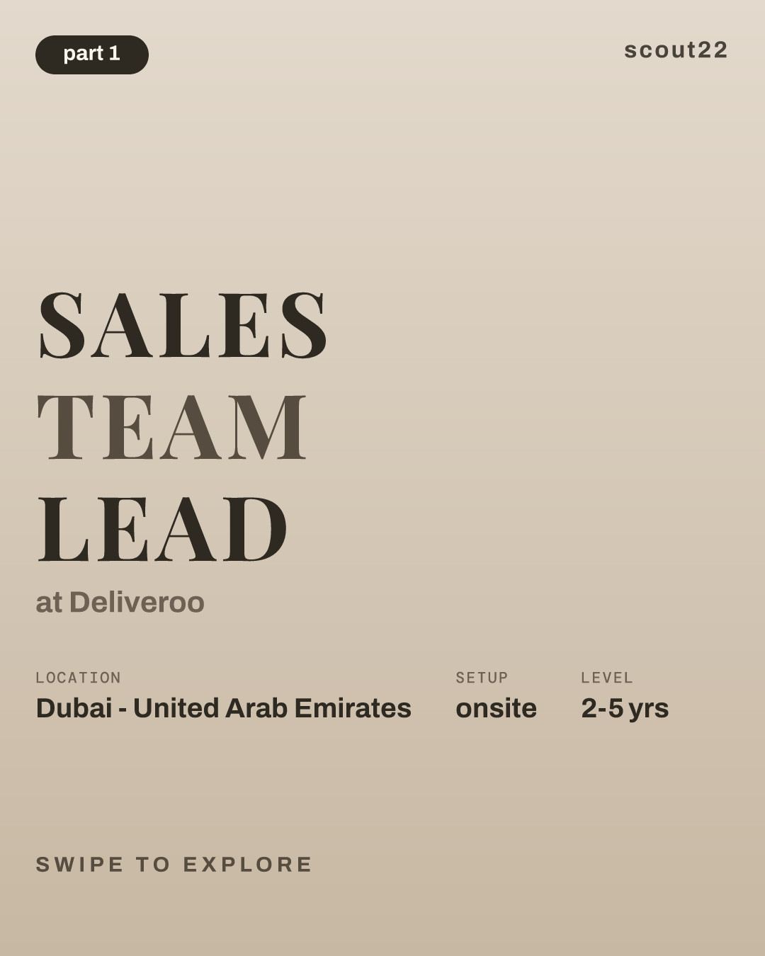 Sales Team Lead at Deliveroo