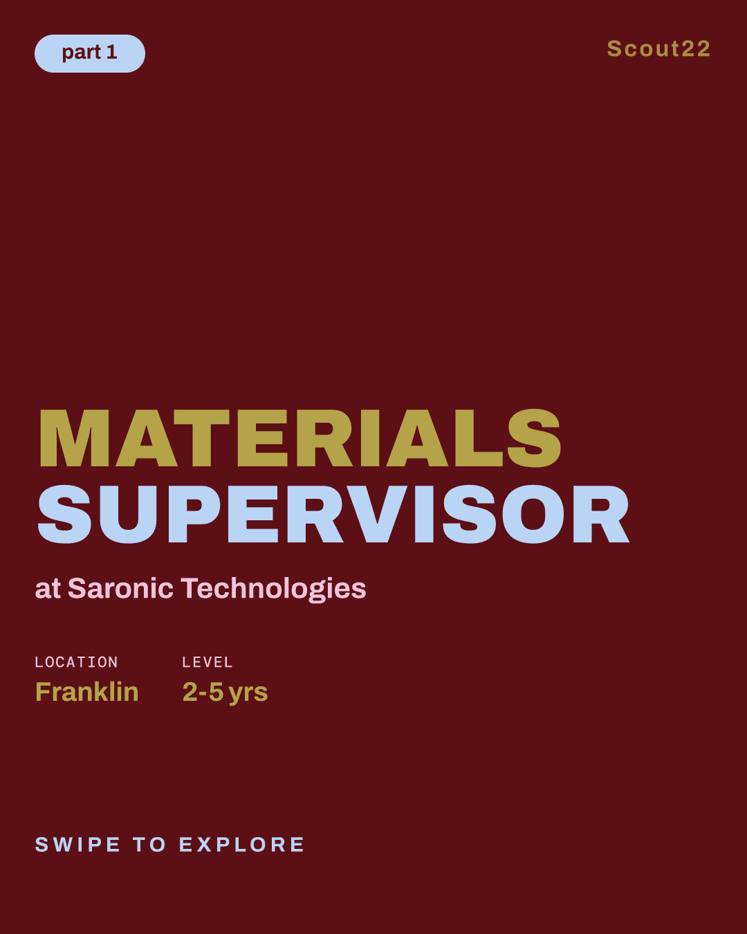 Materials Supervisor at Saronic Technologies