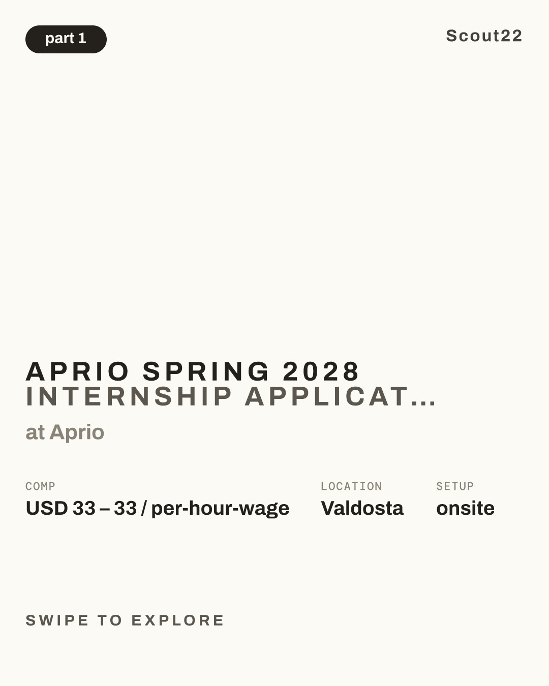 Aprio Spring 2028 Internship Application - Tax/Audit - Valdosta, GA at Aprio