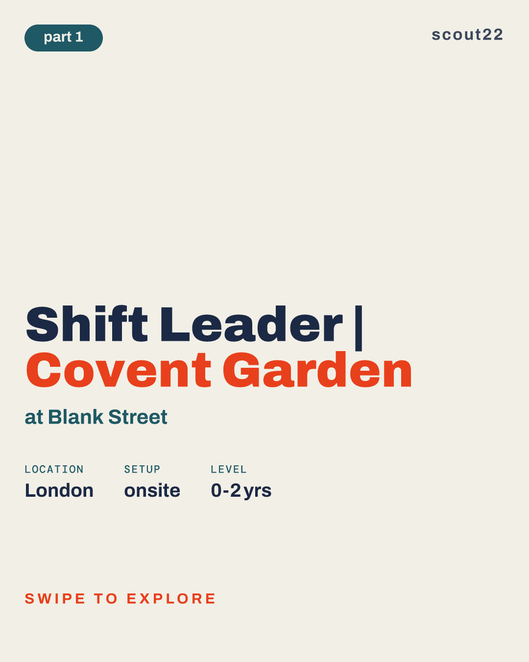 Shift Leader | Covent Garden at Blank Street