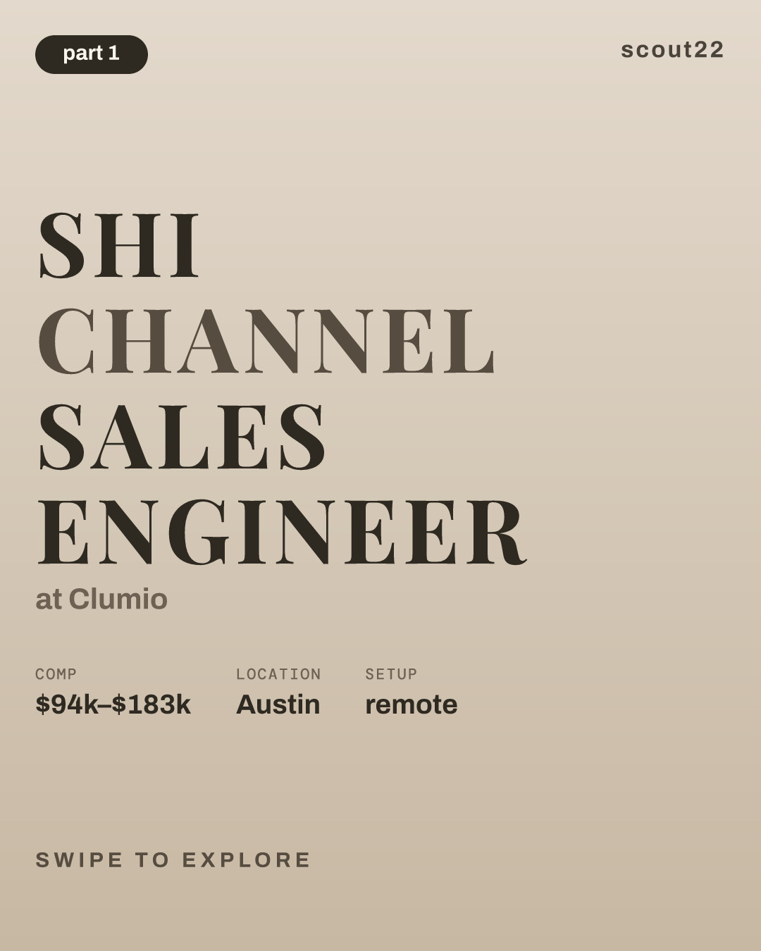 SHI Channel Sales Engineer at Clumio