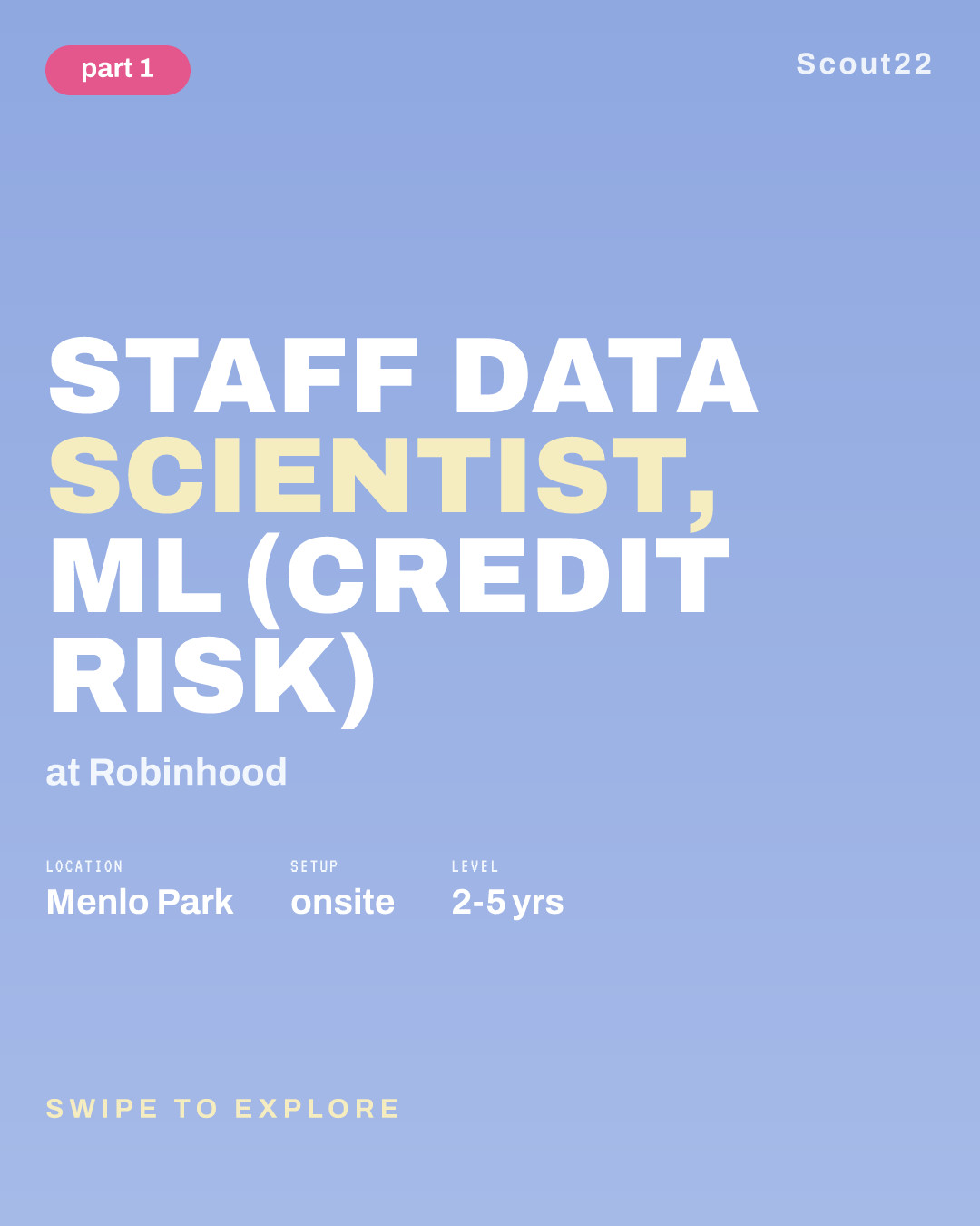 Staff Data Scientist,  ML (Credit Risk) at Robinhood