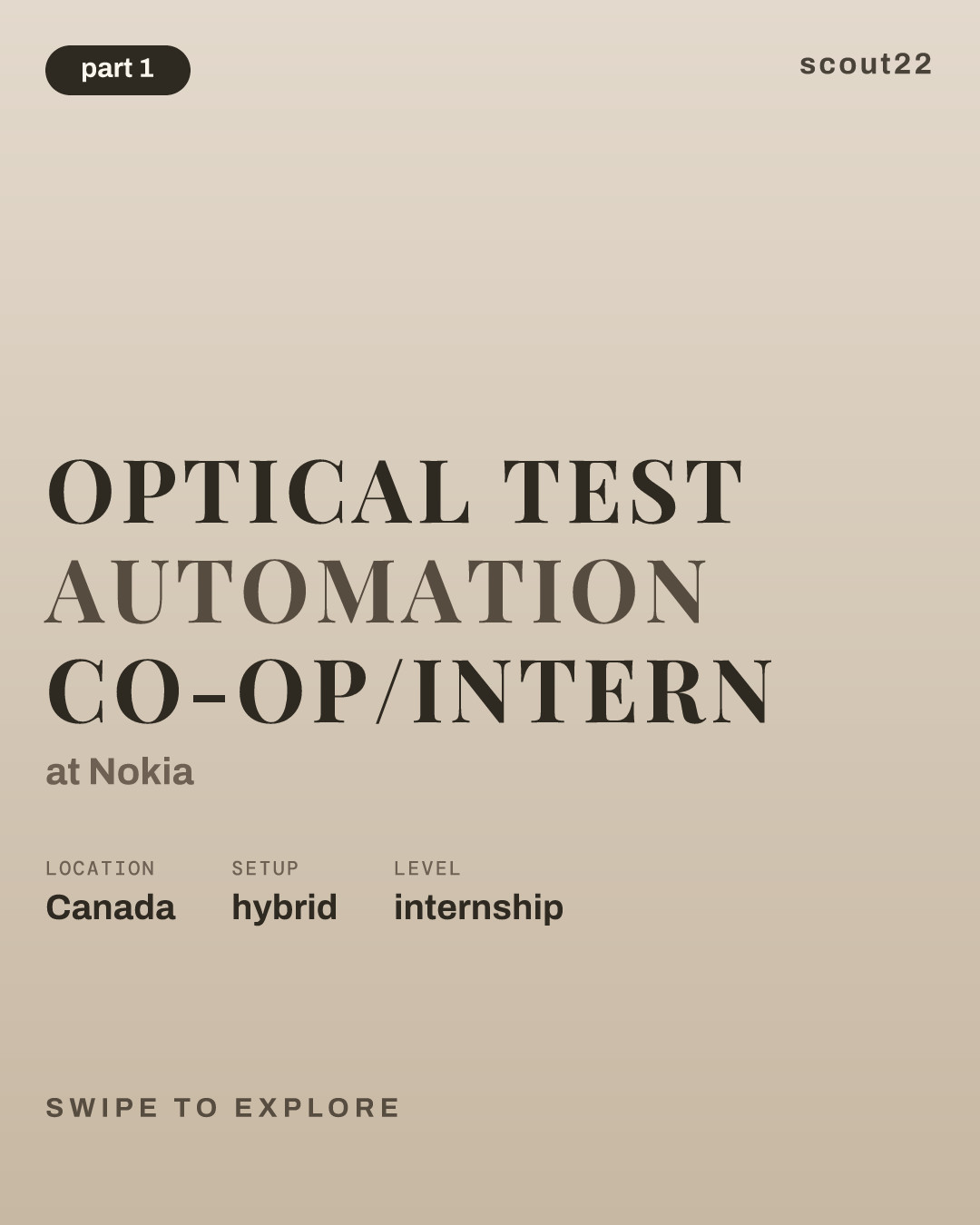 Optical Test Automation Co-op/Intern at Nokia
