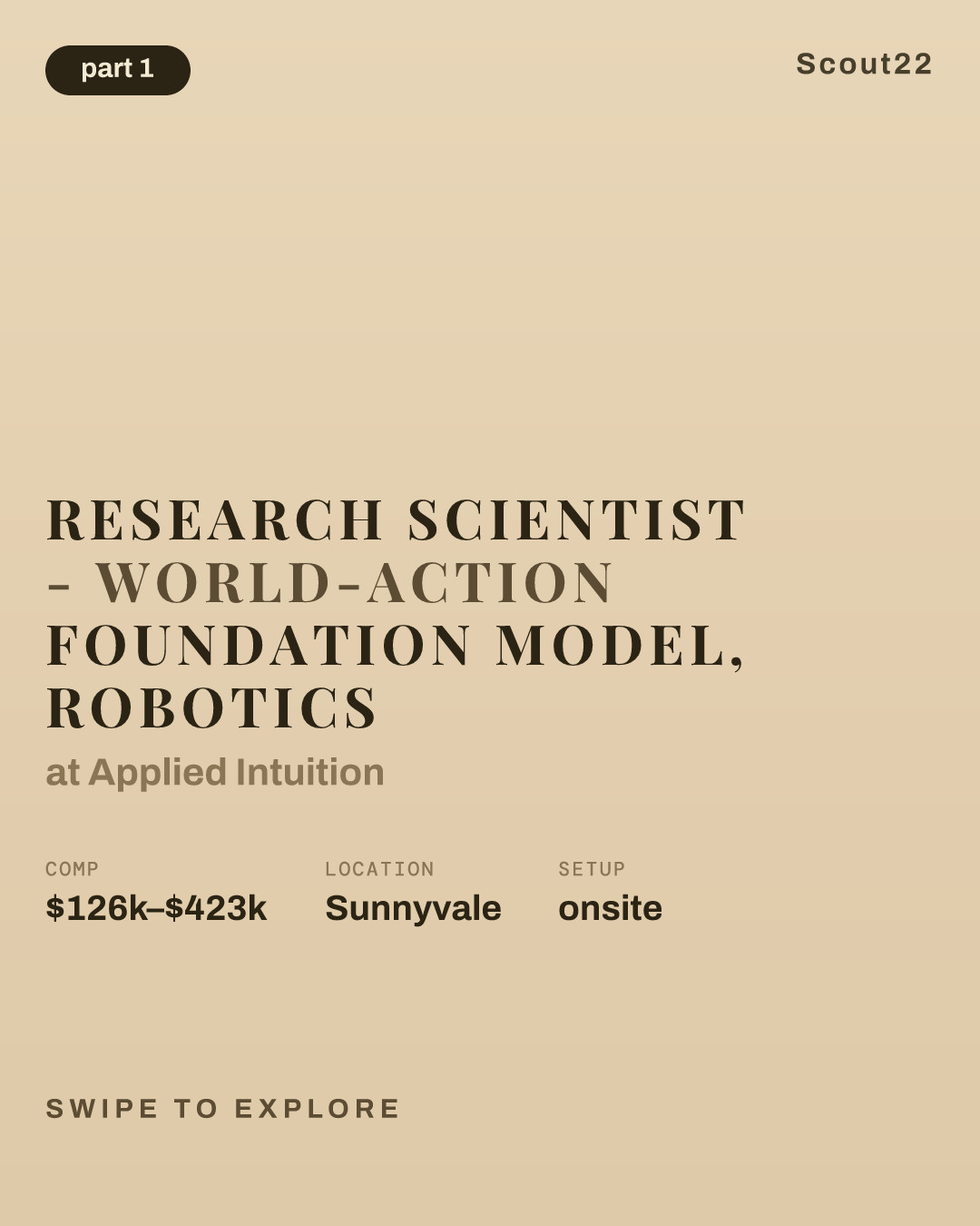 Research Scientist - World-Action Foundation Model, Robotics at Applied Intuition