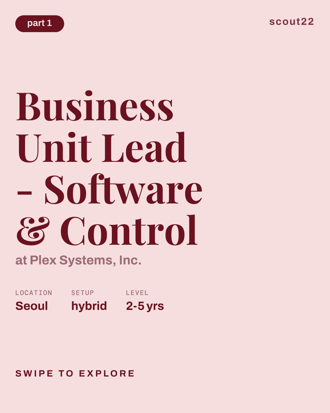 Business Unit Lead - Software & Control at Plex Systems, Inc.