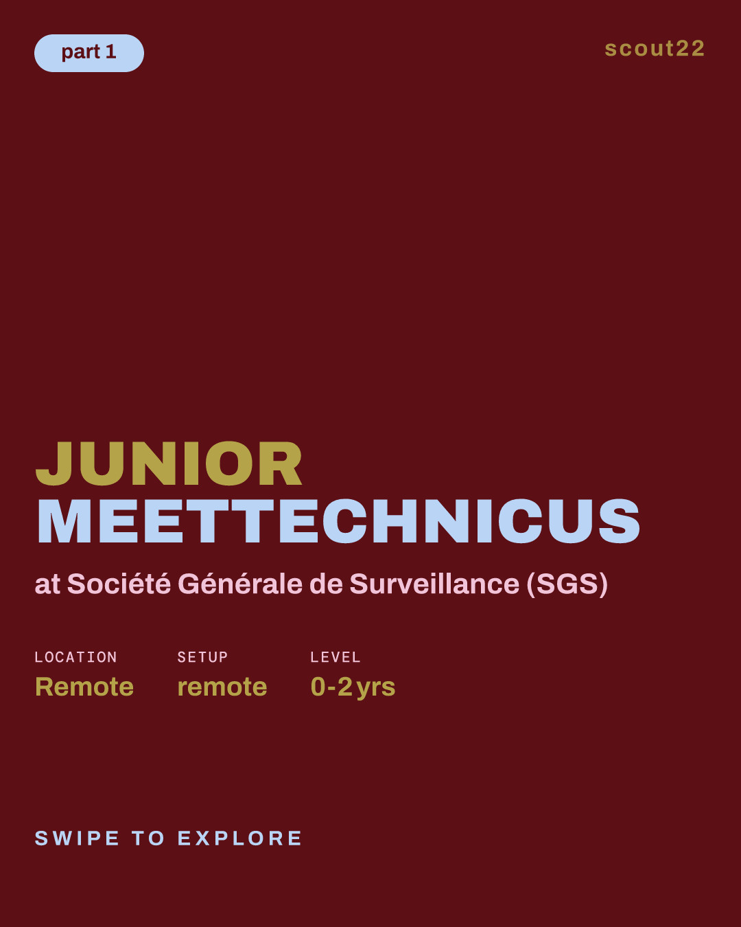 Junior Meettechnicus at Société Générale de Surveillance (SGS)