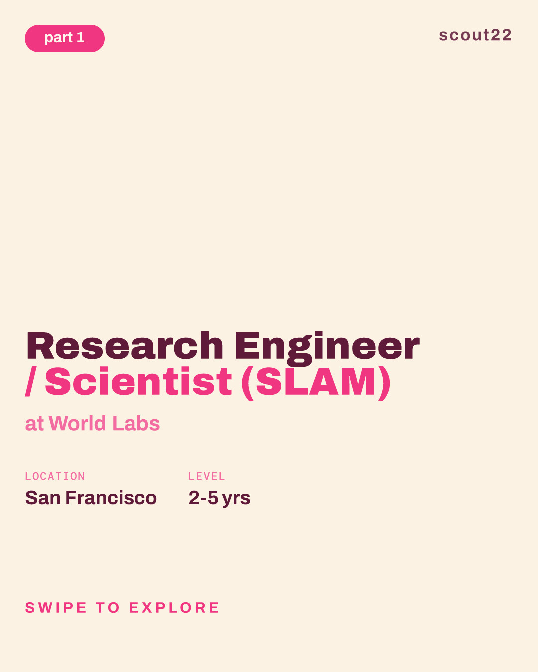 Research Engineer / Scientist (SLAM) at World Labs