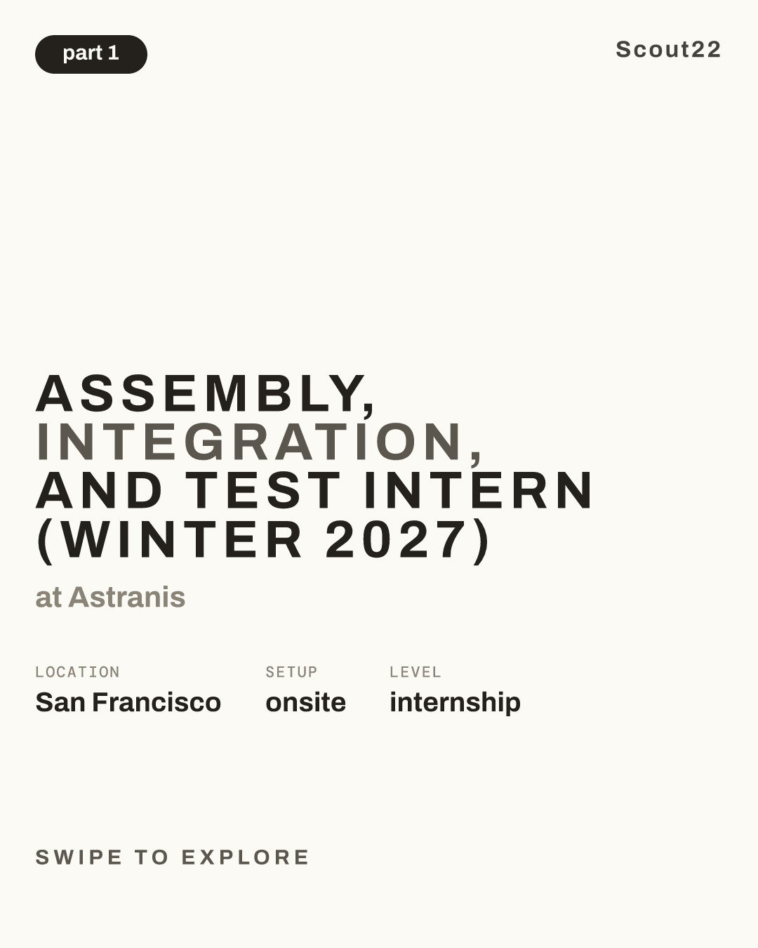 Assembly, Integration, and Test Intern (Winter 2027) at Astranis
