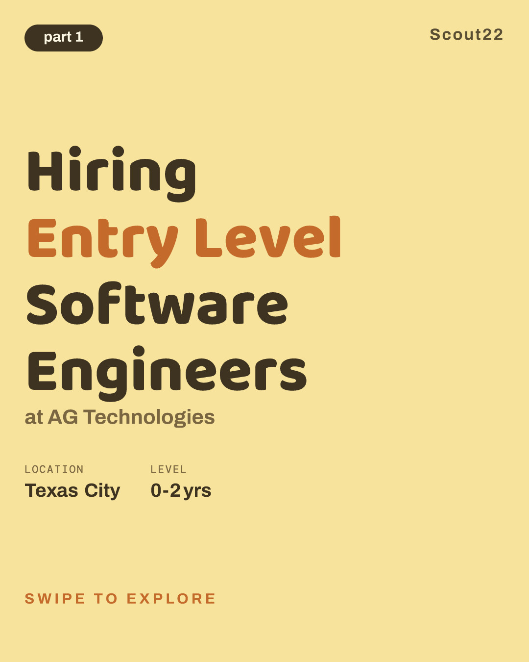 Hiring Entry Level Software Engineers at AG Technologies