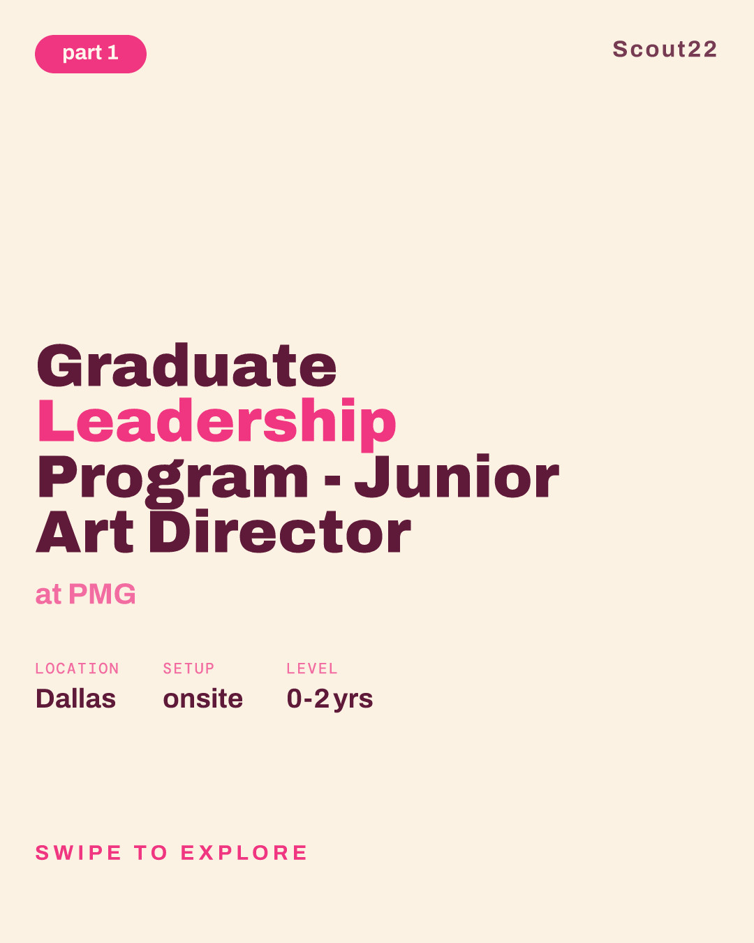 Graduate Leadership Program - Junior Art Director at PMG