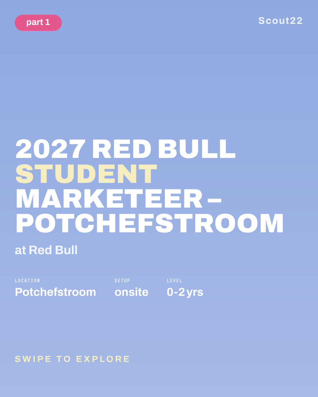2027 Red Bull Student Marketeer – Potchefstroom at Red Bull