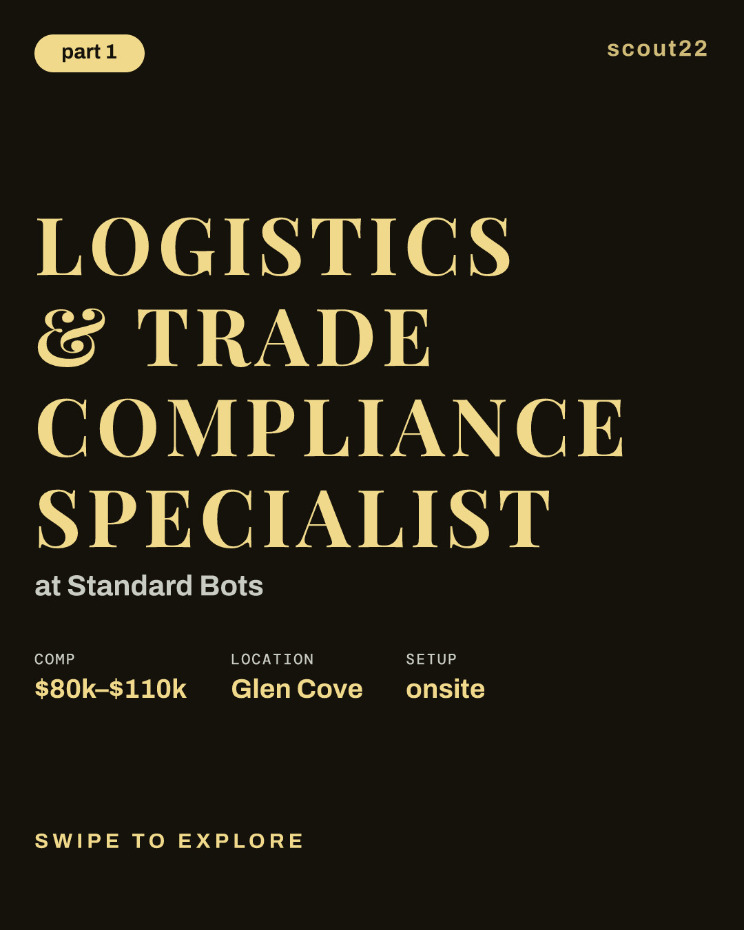 Logistics & Trade Compliance Specialist at Standard Bots