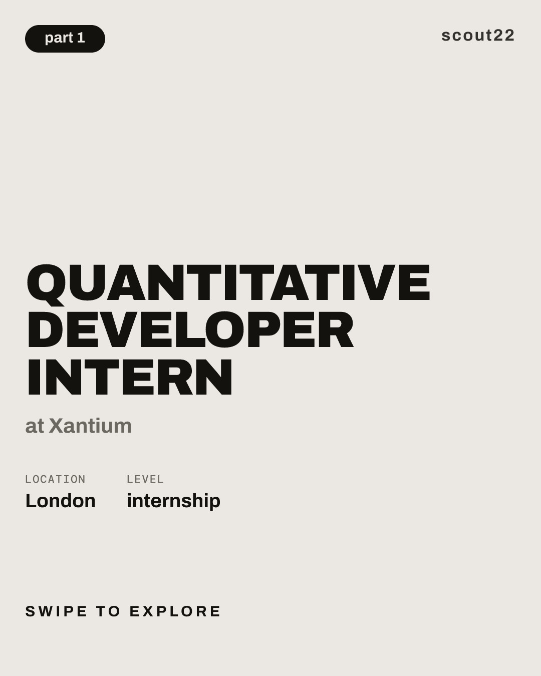 Quantitative Developer Intern at Xantium