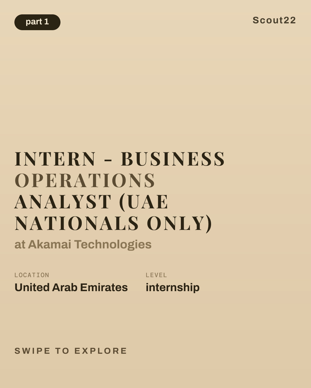 Intern - Business Operations Analyst (UAE Nationals Only) at Akamai Technologies