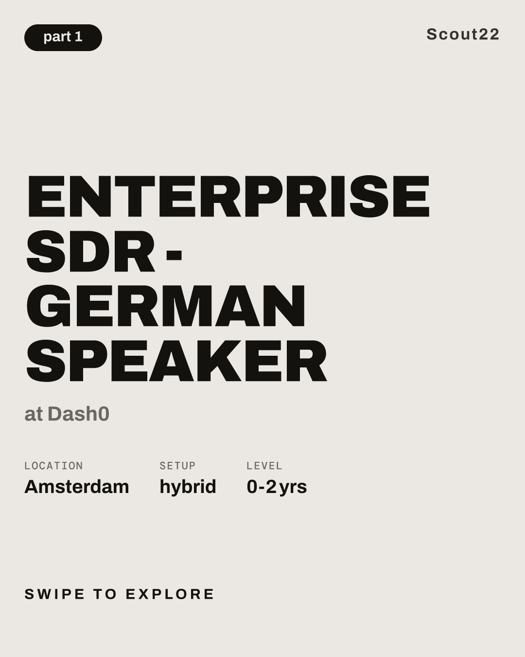 Enterprise SDR - German Speaker at Dash0