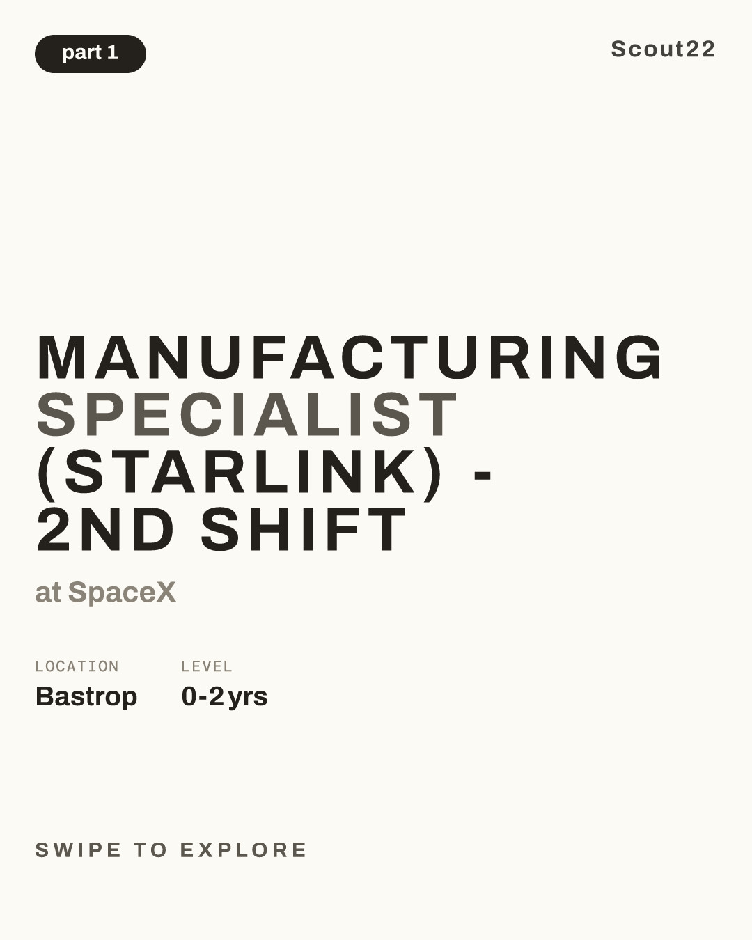 Manufacturing Specialist (Starlink) - 2nd Shift at SpaceX