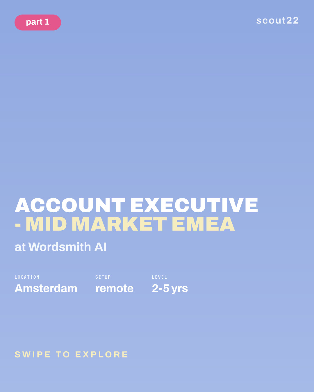 Account Executive - Mid Market EMEA at Wordsmith AI