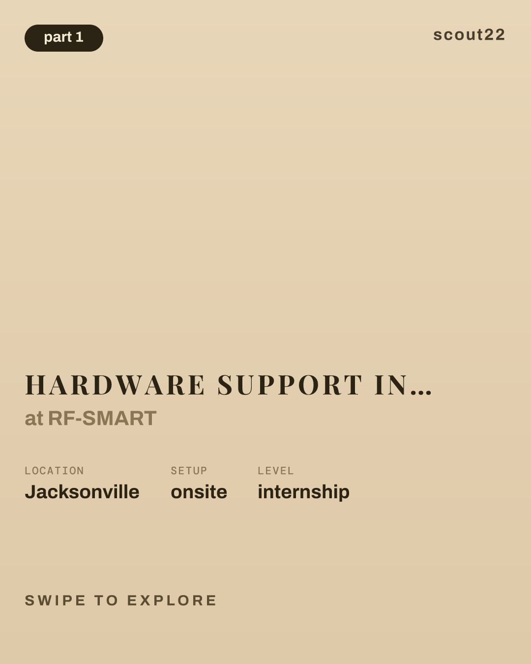 Hardware Support Internship - Summer 2027 at RF-SMART
