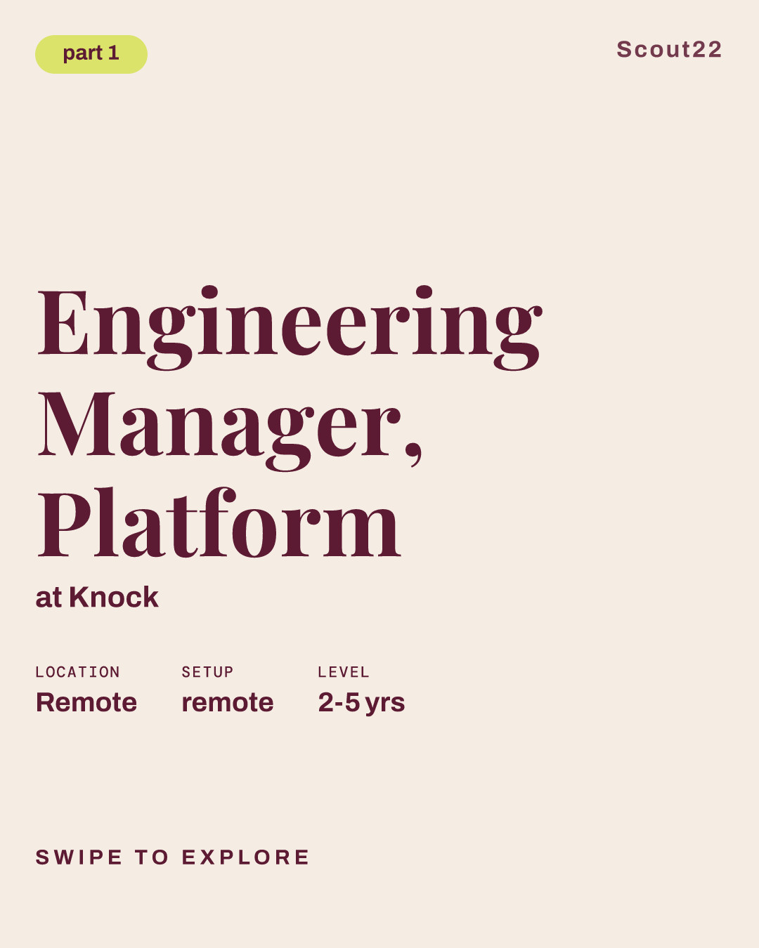Engineering Manager, Platform at Knock