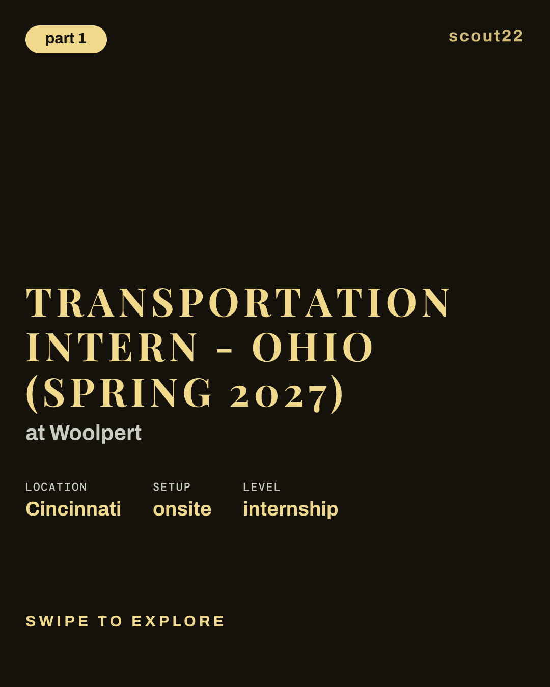 Transportation Intern - Ohio (Spring 2027) at Woolpert