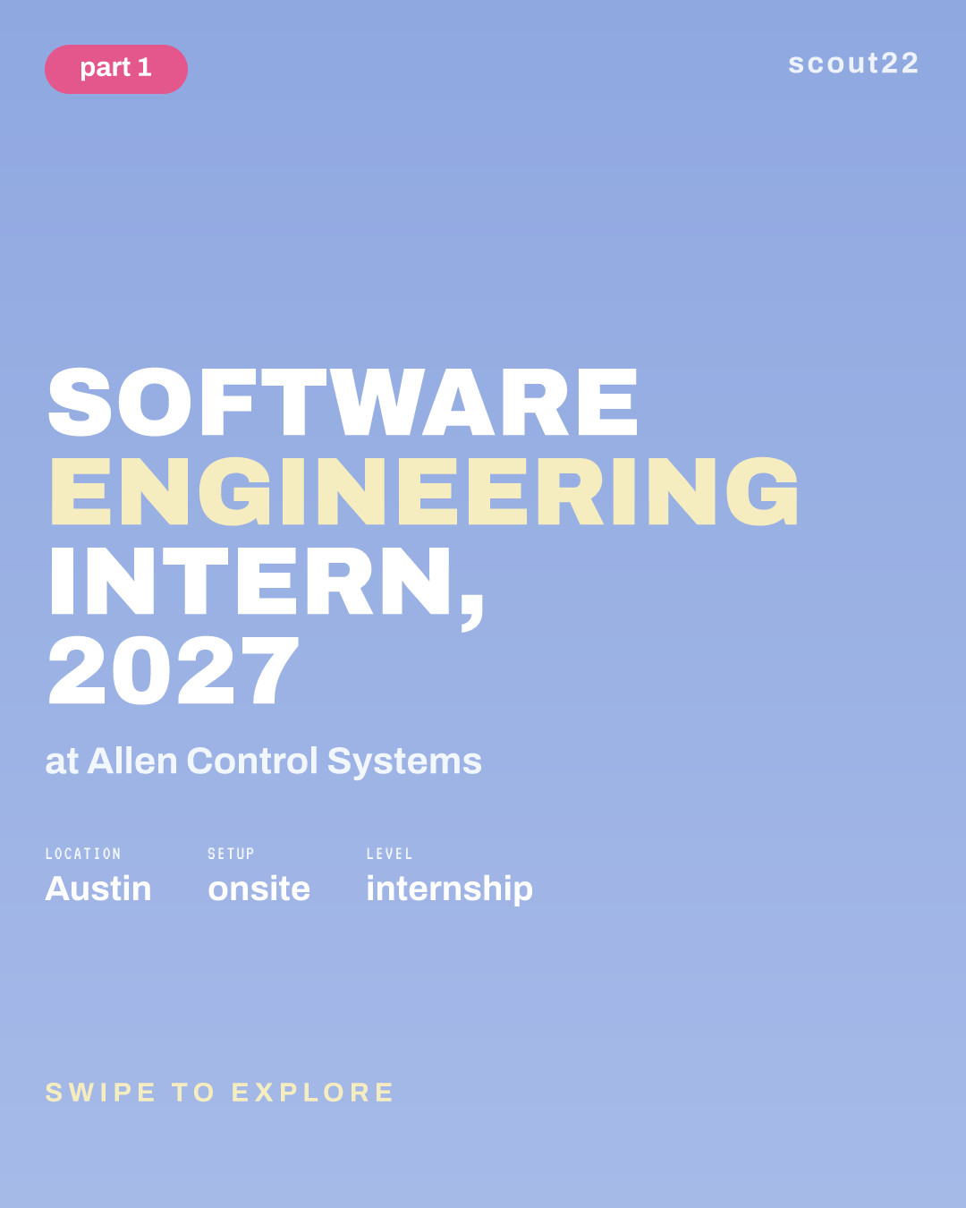 Software Engineering Intern, 2027 at Allen Control Systems
