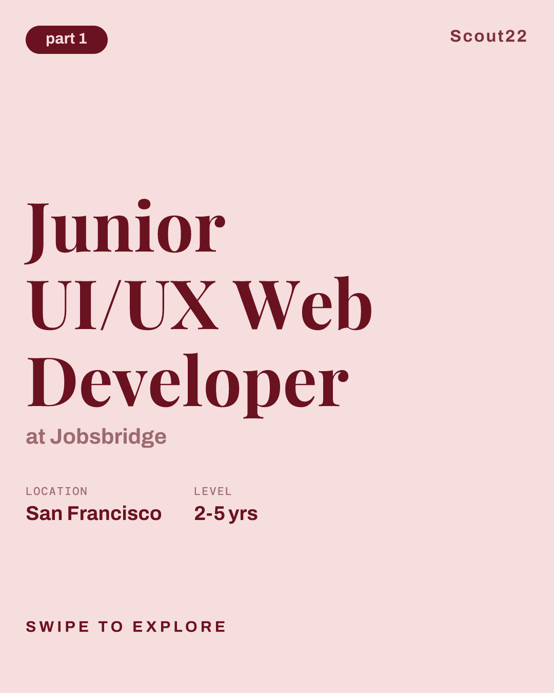 Junior UI/UX Web Developer at Jobsbridge