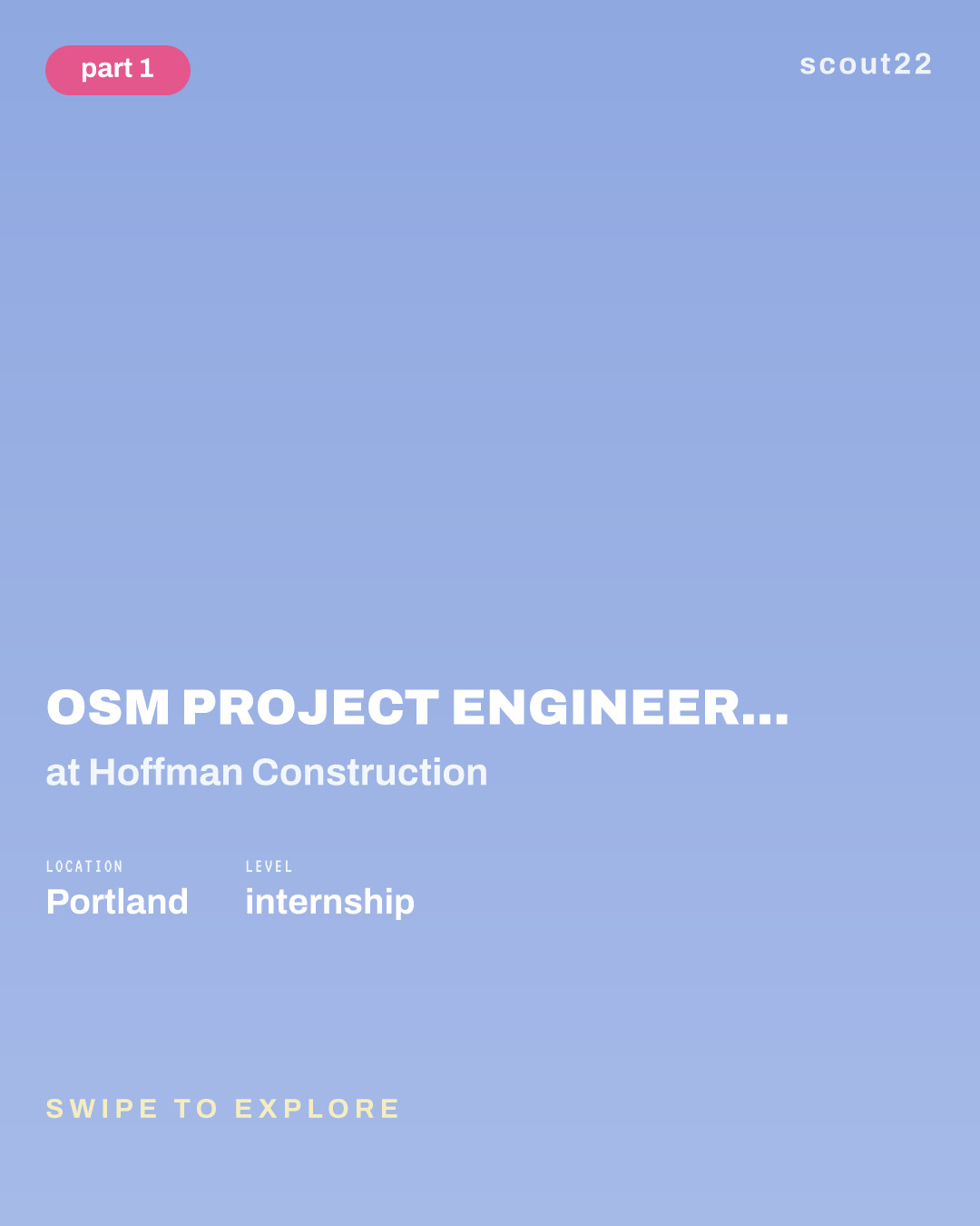 OSM Project Engineer Intern - Summer 2027 - OR at Hoffman Construction
