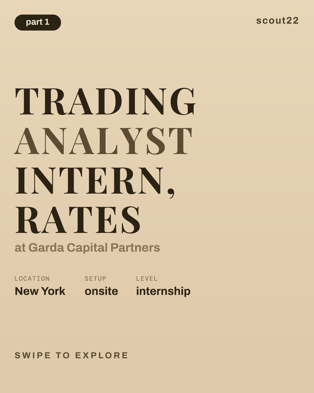 Trading Analyst Intern, Rates at Garda Capital Partners