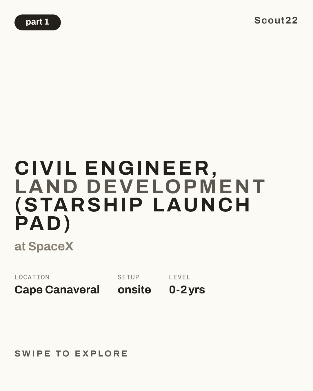 Civil Engineer, Land Development (Starship Launch Pad) at SpaceX