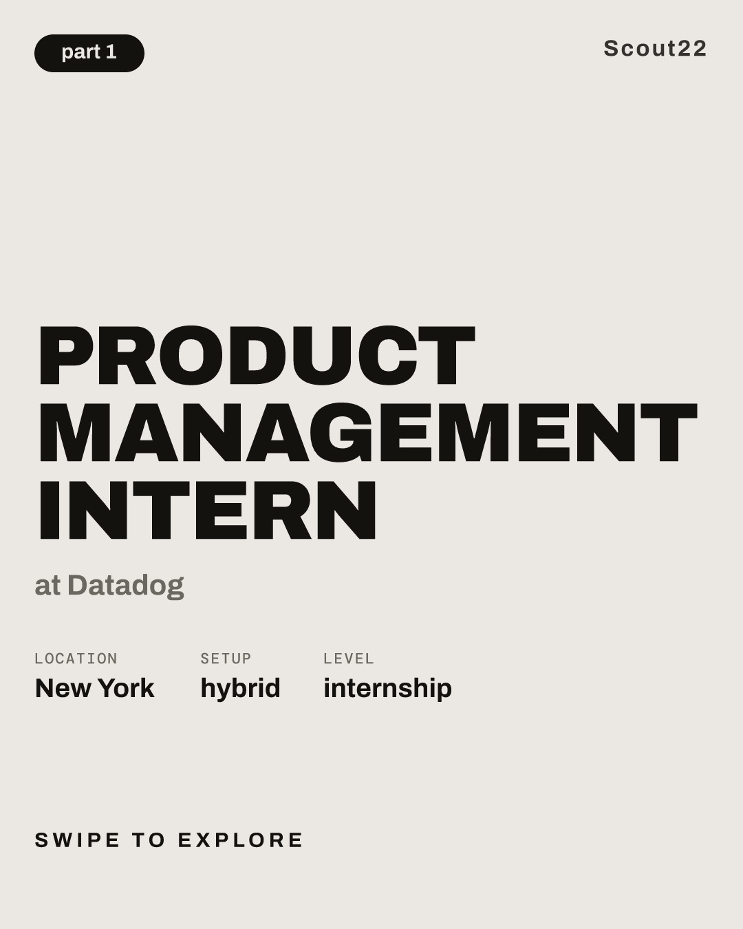 Product Management Intern at Datadog