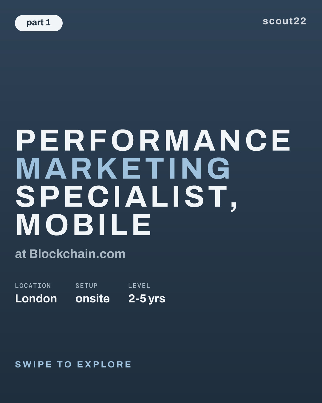Performance Marketing Specialist, Mobile at Blockchain.com