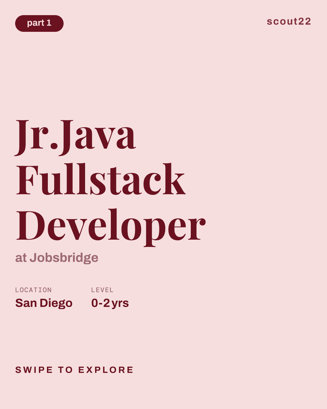 Jr.Java Fullstack Developer at Jobsbridge