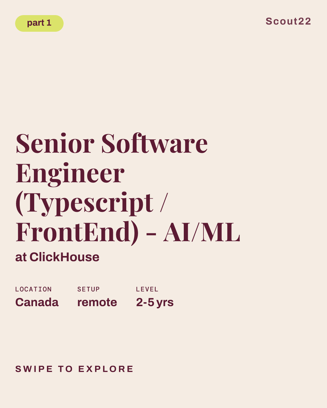 Senior Software Engineer (Typescript / FrontEnd) - AI/ML at ClickHouse
