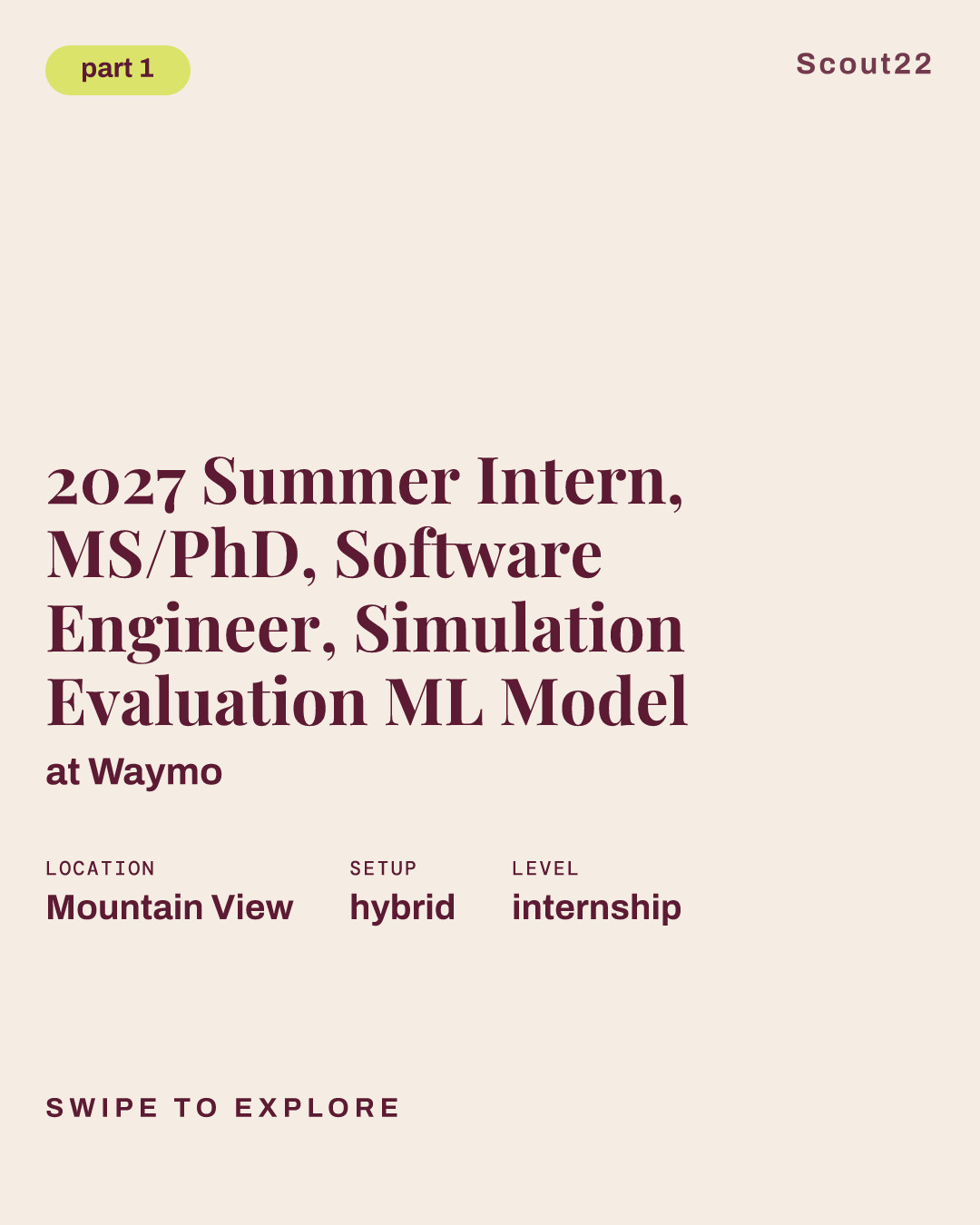 2027 Summer Intern, MS/PhD, Software Engineer, Simulation Evaluation ML Model at Waymo