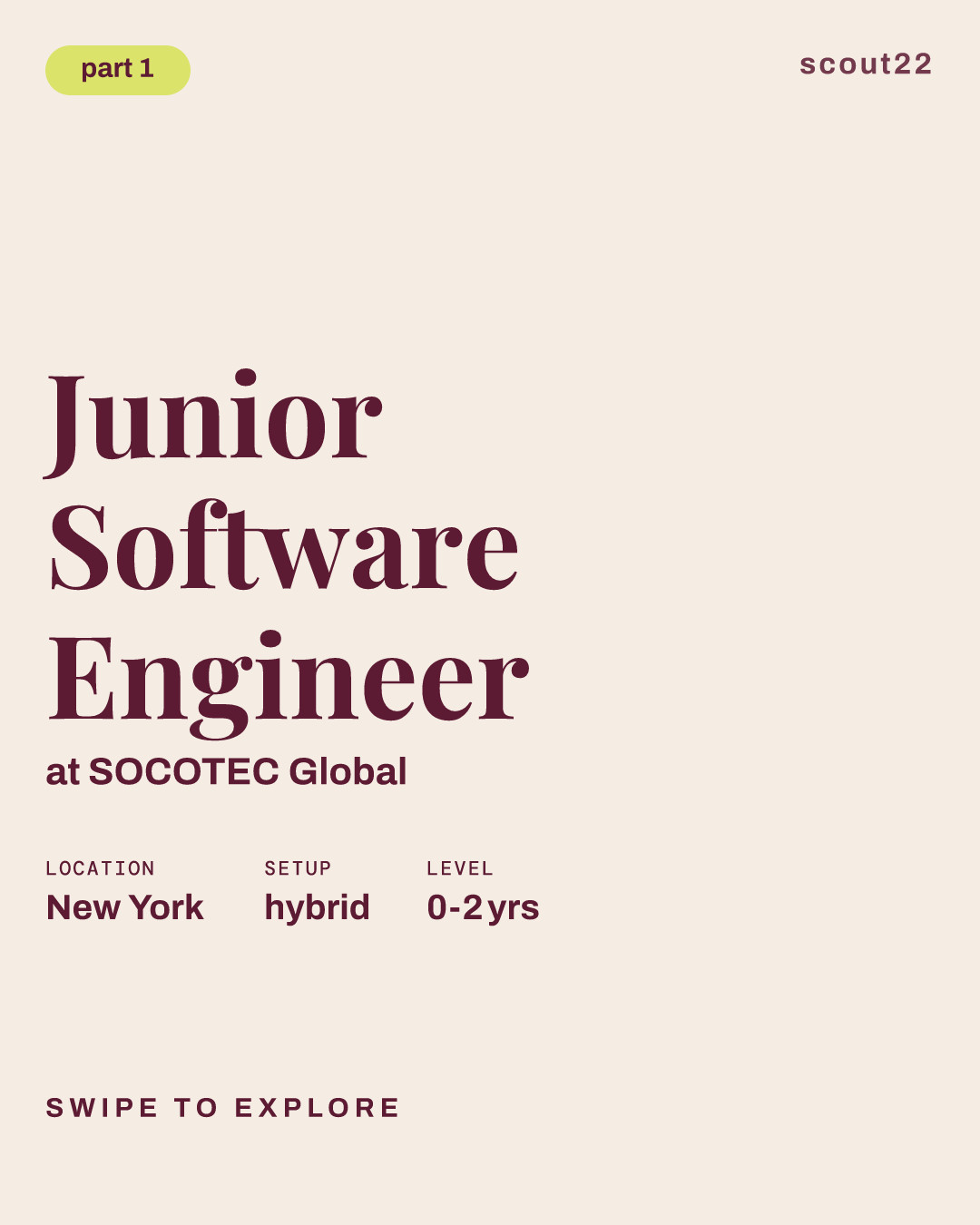 Junior Software Engineer at SOCOTEC Global