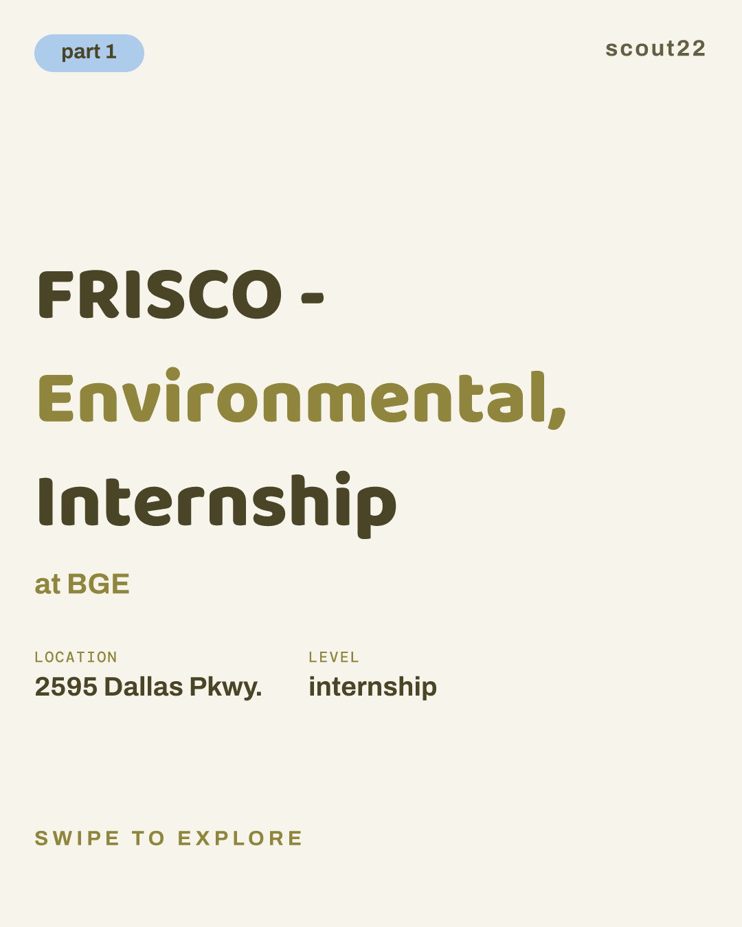 FRISCO - Environmental, Internship at BGE