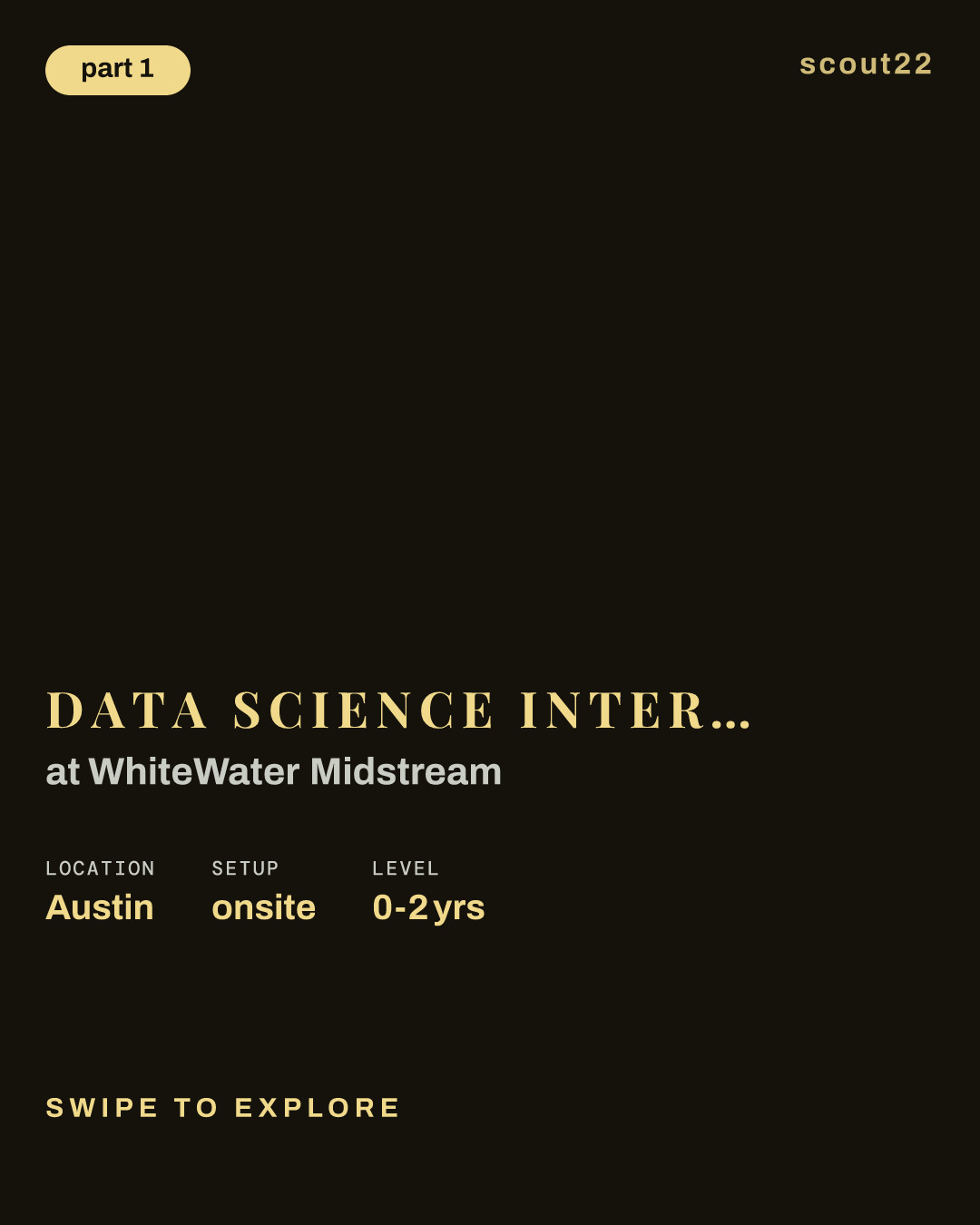 Data Science Intern - Summer 2027 at WhiteWater Midstream