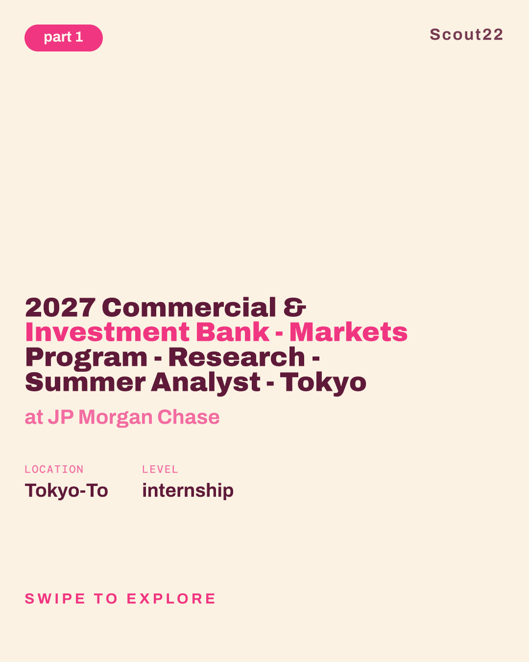 2027 Commercial & Investment Bank - Markets Program - Research - Summer Analyst - Tokyo at JP Morgan Chase
