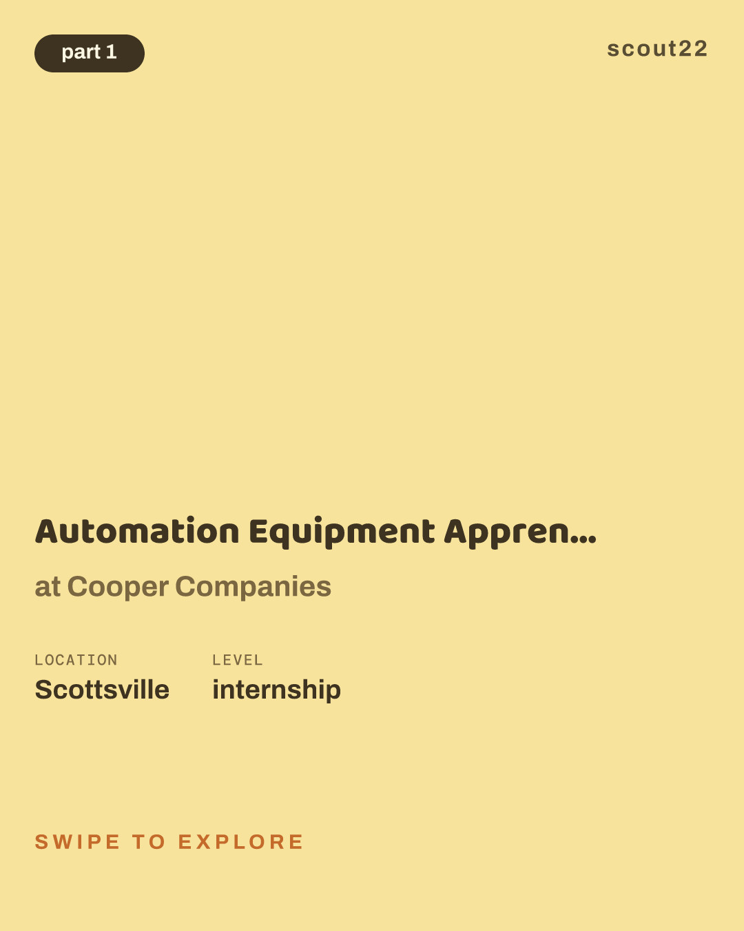 Automation Equipment Apprentice (12 hour - Night Shift - D) at Cooper Companies