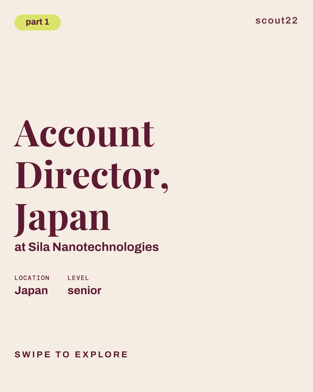 Account Director, Japan at Sila Nanotechnologies
