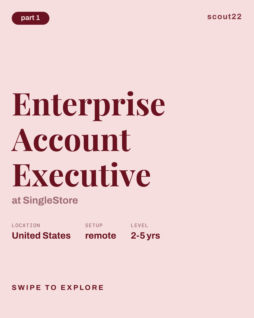 Enterprise Account Executive at SingleStore