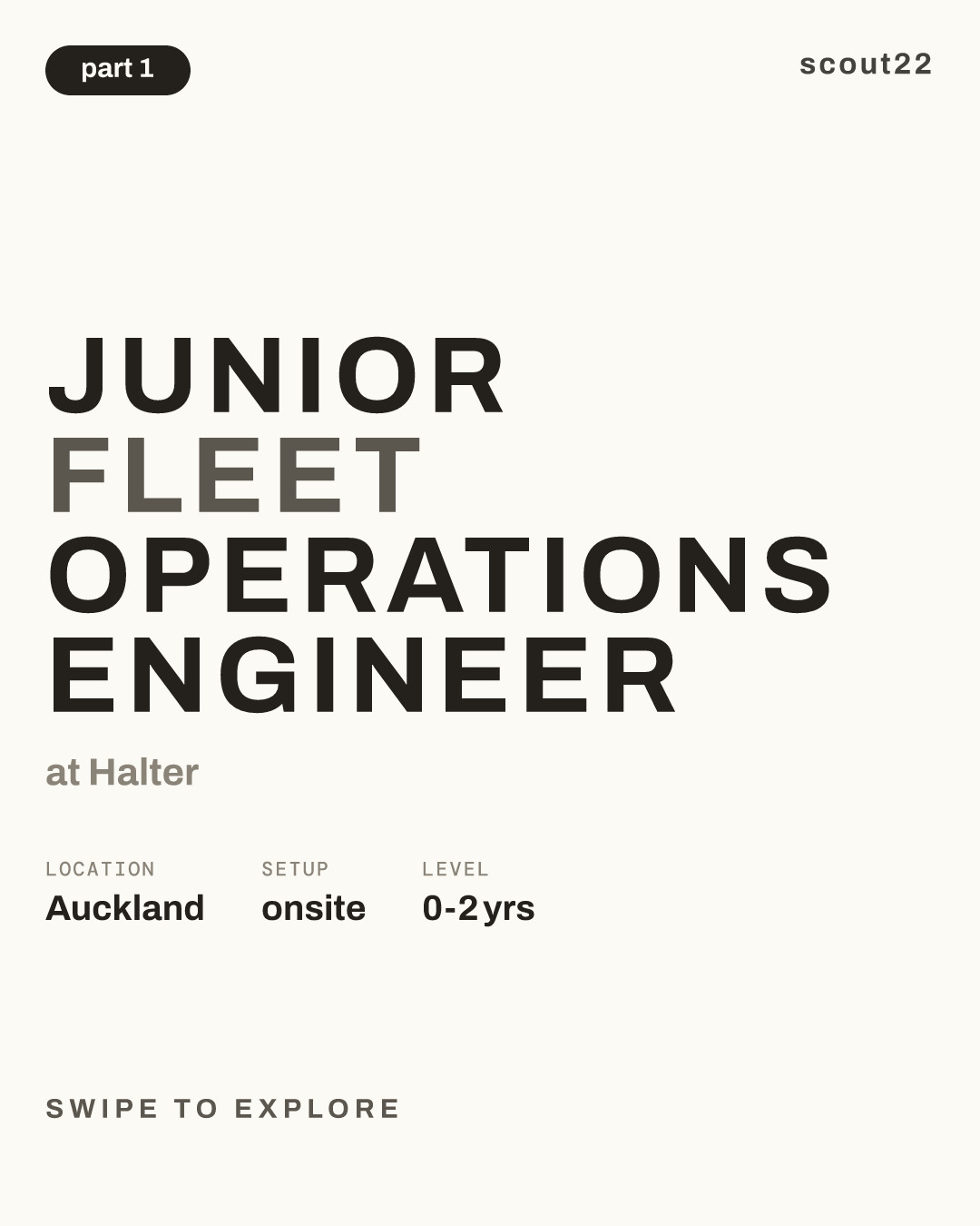Junior Fleet Operations Engineer at Halter