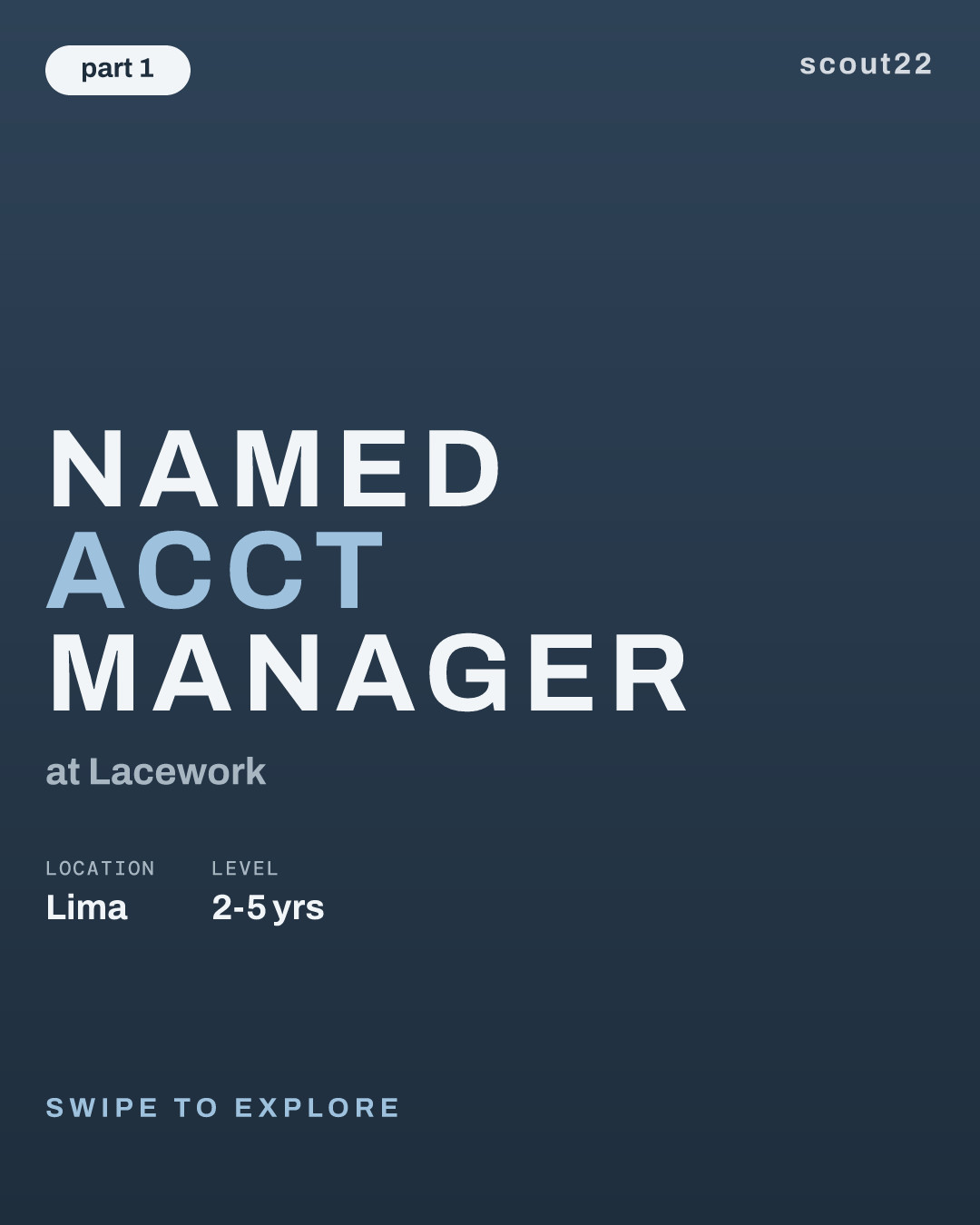 Named Acct Manager at Lacework