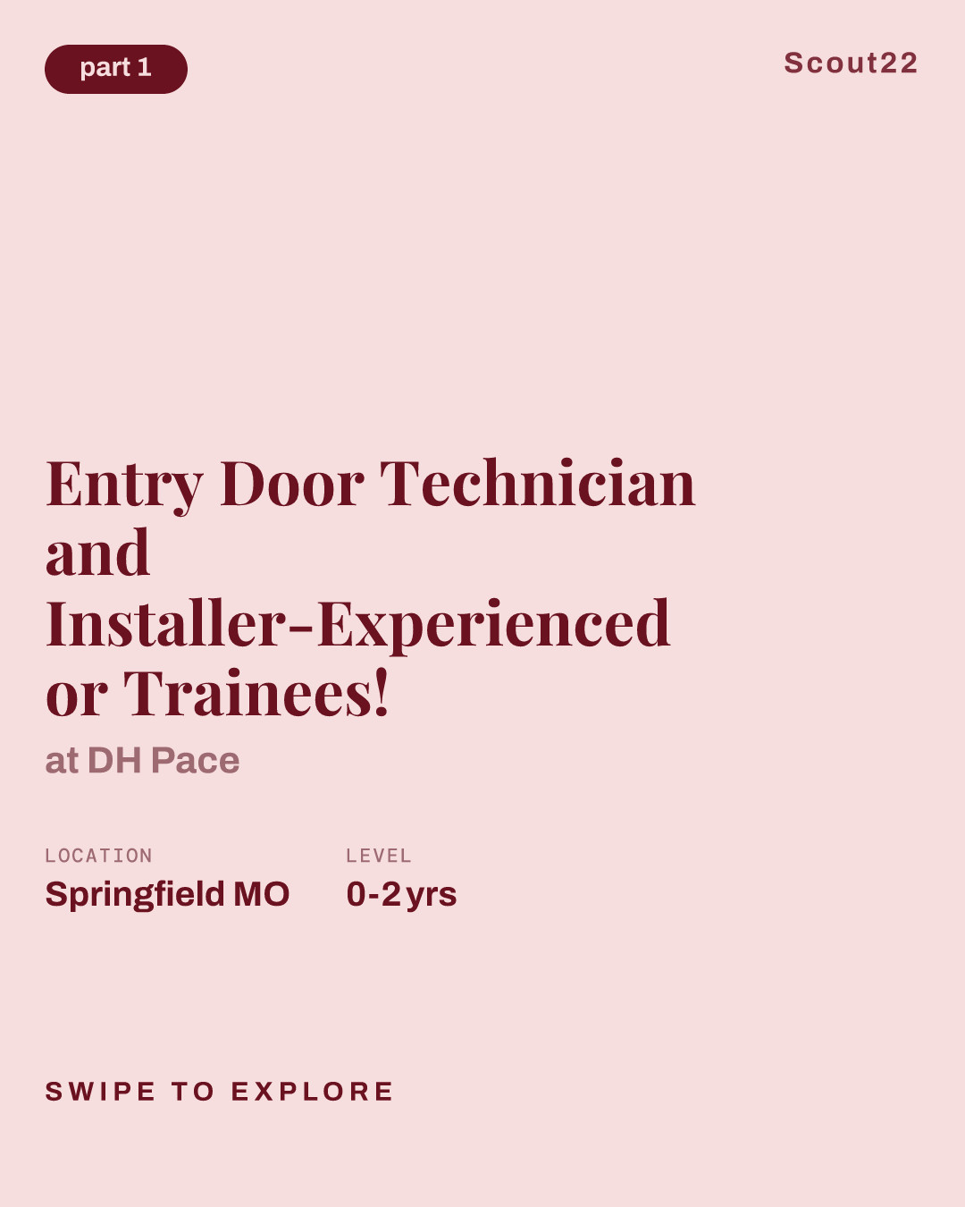 Entry Door Technician and Installer-Experienced or Trainees! at DH Pace