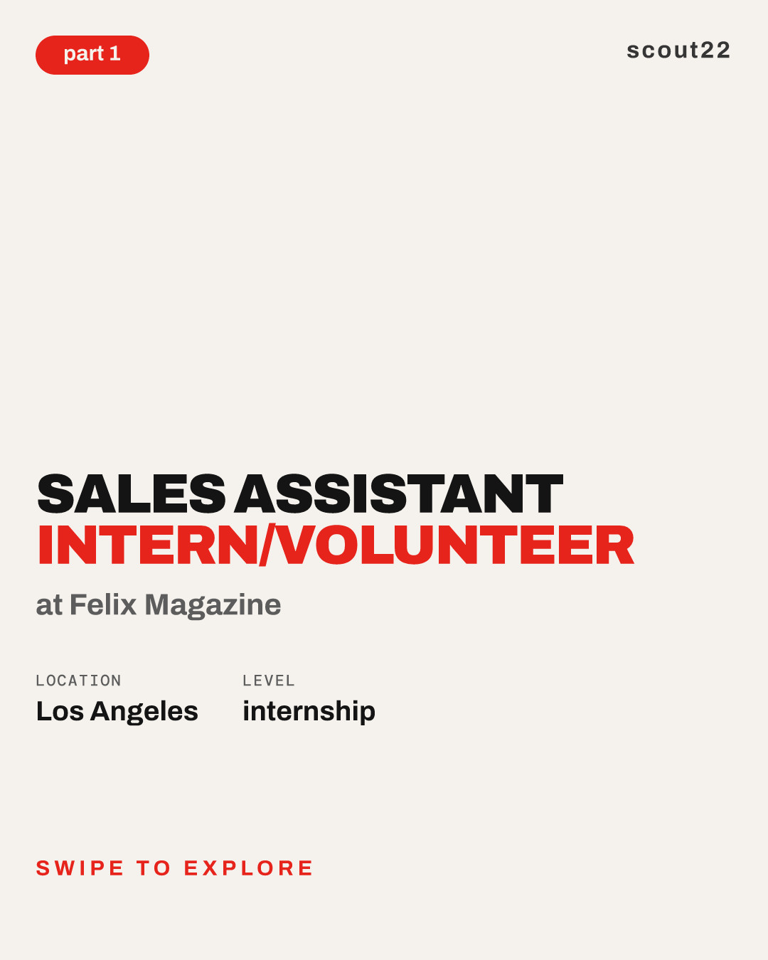 Sales Assistant Intern/Volunteer at Felix Magazine