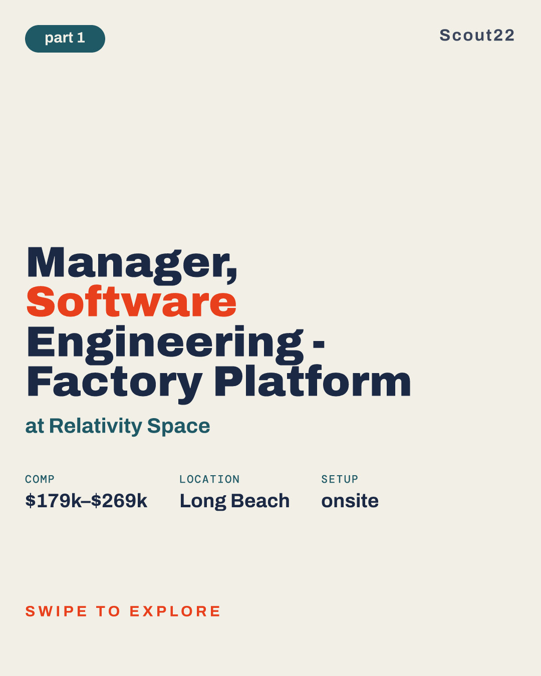 Manager, Software Engineering - Factory Platform at Relativity Space